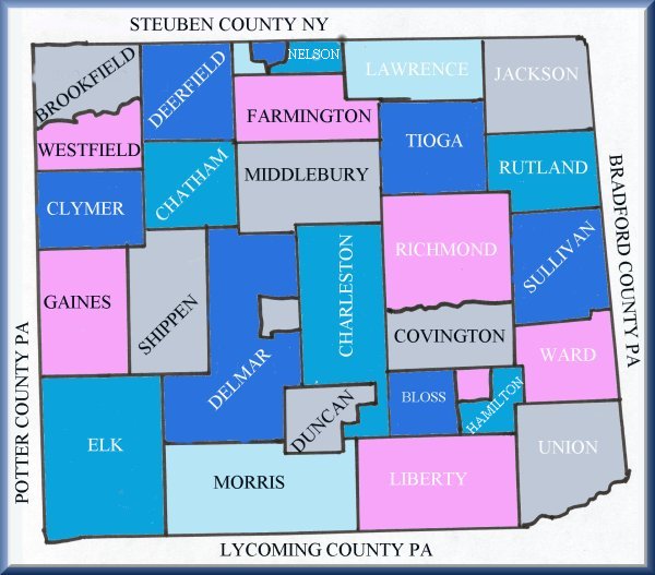 Tioga County, Pennsylvania - Townships & Boroughs