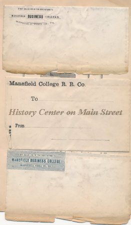 Three Mansfield Business College envelopes