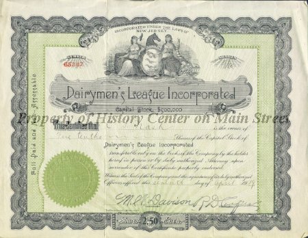 Certificate, Stock