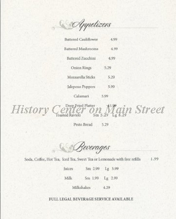 Gregory's Restaurant & Lounge Lunch Menu 2014